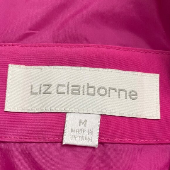 Liz Claiborne Womens Fuchsia Polyester Quilted Zip-Up Jacket Size M Lightweight - Picture 6 of 8